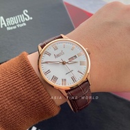 [Original] Arbutus AR715 RWF Automatic Men Watch Brown Leather Strap Official Warranty
