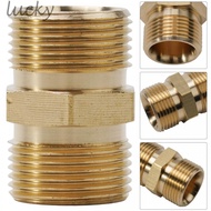 2x Brass Pressure Washer Hose Extension Adapter M22 Metric Male To Male Tool New