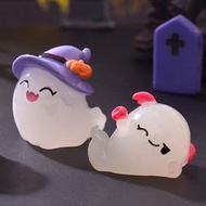 HARRIETT Halloween Luminous Ghost Figurines, Cartoon Pumpkin Witch Noctilucent Ghost Ornaments, Resi