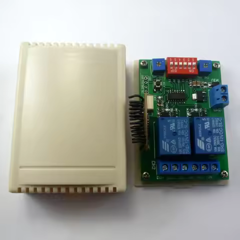 2 Channel DC 12V Multifunction Wireless Timer Delay Relay Learning code for 433Mhz EV1527 PT2262 ASK