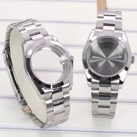 Bevel Edge 36mm/39mm Watch Case Sapphire Glas For NH35 Air King NH36 NH34 NH70 Miyota8215 Movement J