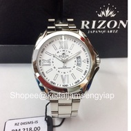 100% Original Rizon Men Watch Stainless Steel Mineral Crystal Analog Quartz Watch RZ045MS-IS RZ2035M