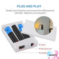 GAOXI75 Power Supply, 5V Output AA Battery USB Battery Pack, Portable Universal Long Lasting LED Lig