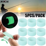 1Pcs  Luminous Silicone Rod Stop Luminous Ring Fishing Stick Handle Non-Slip Sheath Silicone Ring Ro