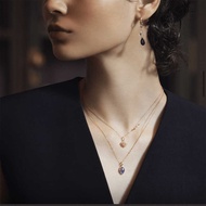 Agete Christmas Limited Natural Double-Sided Necklace Light Luxury Hollow Sterling Silver Gold-Plate