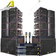 ACTPRO audio double 8 inch line array system 8 pcs KR208 2 pcs SB18 LA8 amplifier 8 inch line array