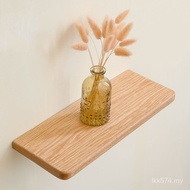 Wall-Mounted Shelf Bookshelf Oak Shelf Wall-Shaped Flat Board Layered Partition Storage Rack U9WH