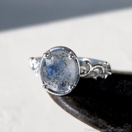 藍線石石英 戒指 / Dumortierite in Quartz Ring