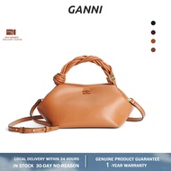 GANNI 2026 New Hexagon Woven Shoulder Bag in Black Women's Fashion Crossbody Purse
