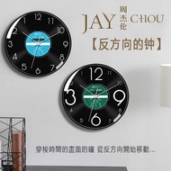 Reverse Clock Reverse Clock Reverse Clock Jay Chou Nostalgic Wall Clock Reverse Clock Time Reverse C