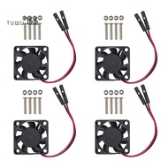 4PCS Brushless CPU Cooling Fan Heatsink Cooler Radiator 3.3V 5V for Raspberry Pi4 Pi3 B+, Pi 3, Pi 2