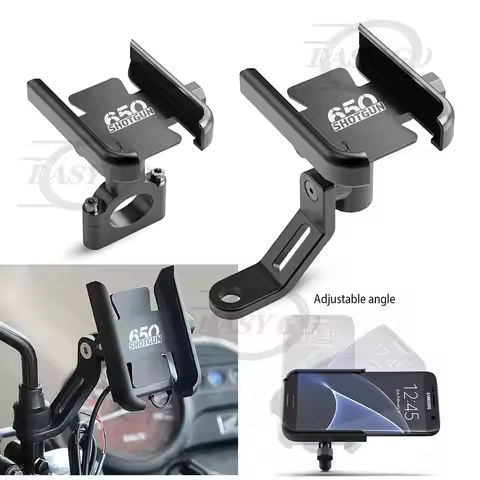 For Royal Enfield Shutgun 650 Shutgun650 Motorcycle Mobile Phone Holder Handlebar Mirror GPS Bracket