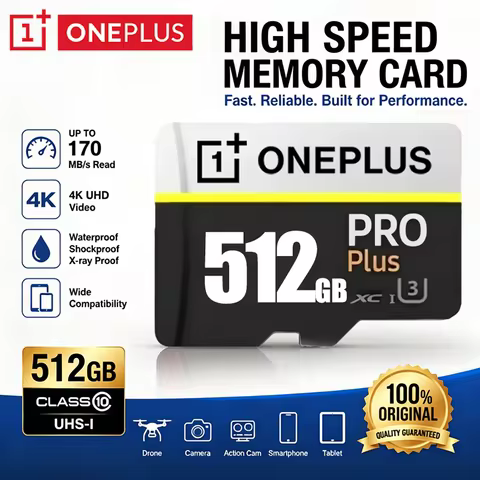 OnePlus 2TB High-Speed V30 A2 4K SD Card 512GB 256GB Memory Card 1TB Micro TF SD Adapter for Smart P