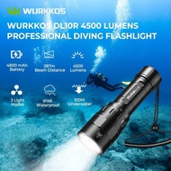 Wurkkos DL10R Scuba Diving Torch 4500LM Rechargeable 21700 XHP70.2 LED Lamp Underwater Lantern IPX8 