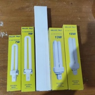 7 W, 9 W, 11 W, 13 W, 18 W PL-S G23 OR PL-C G24 HALLUX ITALY, CFL Fluorescent Bulb Pinlight