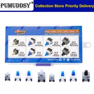 40PCS 8Values Push Tactile Micro Switch Kit 6Pin Self-Locking/Unlocked for Electronics DIY Projects
