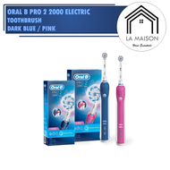Oral-B Pro 2 2000 Electric Toothbrush - Dark Blue / Pink