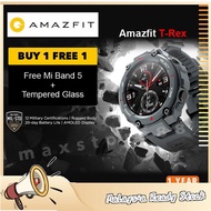 PratibhaAnant-Store(HOT ITEM) 【BUY1FREE1】Amazfit T-Rex A1919 Outdoor TREX Smart Watch 1.3 Inch AMOLED LCD 5ATM Waterproo