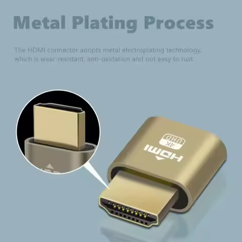 1/2/3/4Pcs 4K HDMI Virtual Display Adapter Streaming Device Virtual Display High-Resolution Wireless