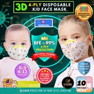 Face mask 3D 4-ply Kid Face Mask Baby Face Mask 4 layers Disposable Children Face Mask