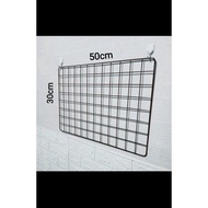 Hijang Hitam Gride Wiremesh / Hiasan Dinding Hitam Uk 30X50