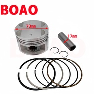 The 73mm piston ring kit is suitable for Suzuki motorcycle engines, GN300、DR300、GZ300、TU300、GN、DR、GZ