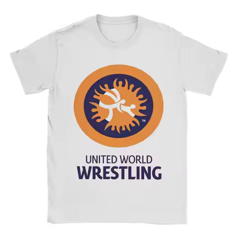 Men's T Shirt United World Wrestling UWW Logo T Shirts Leisure Summer Tees Streetwear Casual Cotton 
