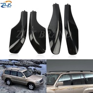 ZUK 4x Black Roof Rack Cover Rail End Lid Protection Case For Toyota LAND CRUISER 100 LC100 LX470 UZ