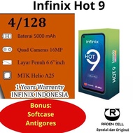 Infinix Hot 9 Ram 4/128 Gb Handphone Android 4G Murah Garansi Resmi Terlaris,Termurah,Bergaransi,Dap