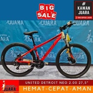 SEPEDA UNITED DETROIT NEO 2.00 MTB 27.5 24 SPEED ALLOY FRAME NEW