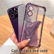 Luxury Glitter Case For Redmi15 14C 15C Note15 15Pro 15Pro+ POCO M8 M8Pro C75 Shockproof Butterfly C