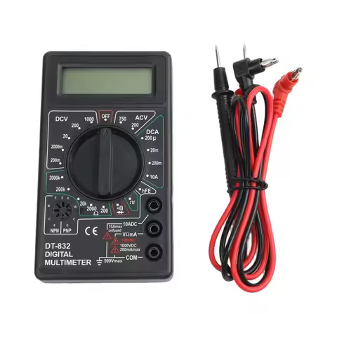 DT-830D Digital Multimeter Tester with 1999 Counts for AC/DC Voltage Current Resistance Testing and 