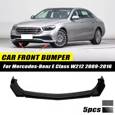 For Mercedes-Benz E Class W212 2009-2016 Front Bumper Lip Front Guard Spoiler High-quality ABS Mater