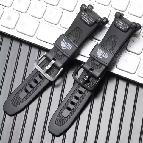 Rubber Watch Accessories for Casio Pro Trek Prg-240 Prg-40 Strap Men's Outdoor Sports Waterproof Rep