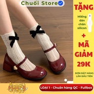 [READY QC STANDARD] Doll shoes TYPE 1, cute round toe, red, lovely style, cute heart buttons for wom