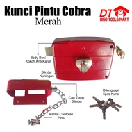MERAH Cobra iron gate lock automatic computer key Red