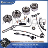 Auto Engine Timing Chain Kit W/ Camshaft Sprocket VVT Gear For Toyota Lexus 2.5 3.0 3.5 GAS 2GR-FE 2