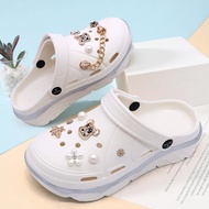 FENTINA Sandal Slop Wanita Sepatu Wedges Sol Tebal Sandal Baim Wedges Baim Wanita Anti-selip