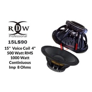 Speaker Komponen Rdw 15 Inch 15ls90 15 Ls90 Coil 4"
