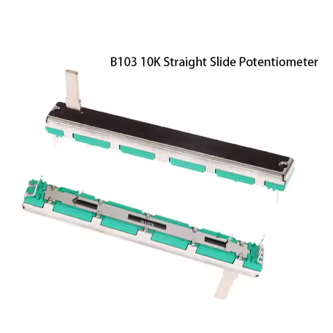 1Pc B103 10K Ohm 75MM Straight Slide Liner Potentiometer Mixer Fader Variable Resistors Dual Channel