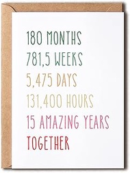 15Th Anniversary Card - Funny 15 Years Wedding Anniversary Card - Funny Wedding Anniversary Card - 1