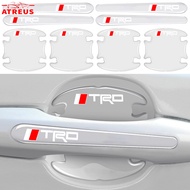 4/8Pcs Toyota TRD Transparent Car Door Handle Protection Invisible Car Door Bowl Sticker Anti Scratc