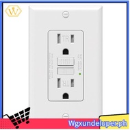 【W】GFCI Outlet 15 Amp, Self-Test GFI Electrical Outlet, Tamper Resistant GFCI Receptacle with Wall P