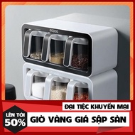 Spice box with ecoco wall sticker, high quality genuine spice shelf