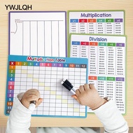 [YWJLQH] 4x Dry Erase Division Multiplication Chart 8" x 11" Times Table for Learning