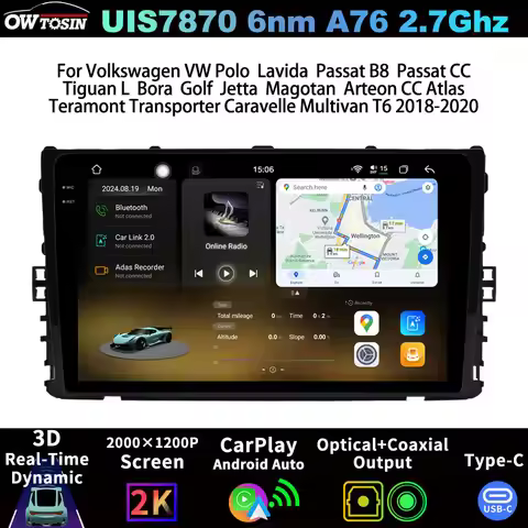 FYT7870 QLED 2K Screen Android Car Radio CarPlay For Volkswagen VW Polo Lavida Passat Tiguan Bora Go