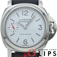 沛納海 Luminor Luna Rossa 44毫米，全球限量1500枚，型號PAM01342，附原廠錶盒、保固卡，不鏽鋼錶殼/橡膠錶帶，男士腕錶，白色，拋光處理，成色極佳 [二手]