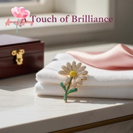 AmongSpring> Dazzling Rhinestone Flower Brooch for Women Girls Glimmer Pins for All Seasons Wear new