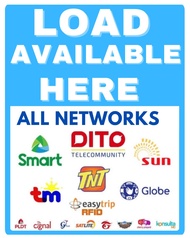 Load Available Here All Networks Signage A4 Size Laminated