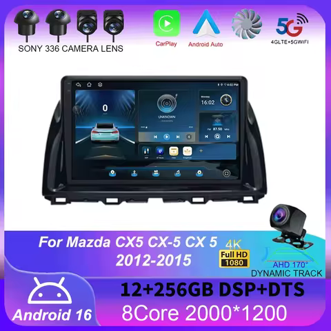 Android 16 For Mazda CX5 CX-5 CX 5 2012 - 2015 Car Radio Multimedia Video Player Navigation